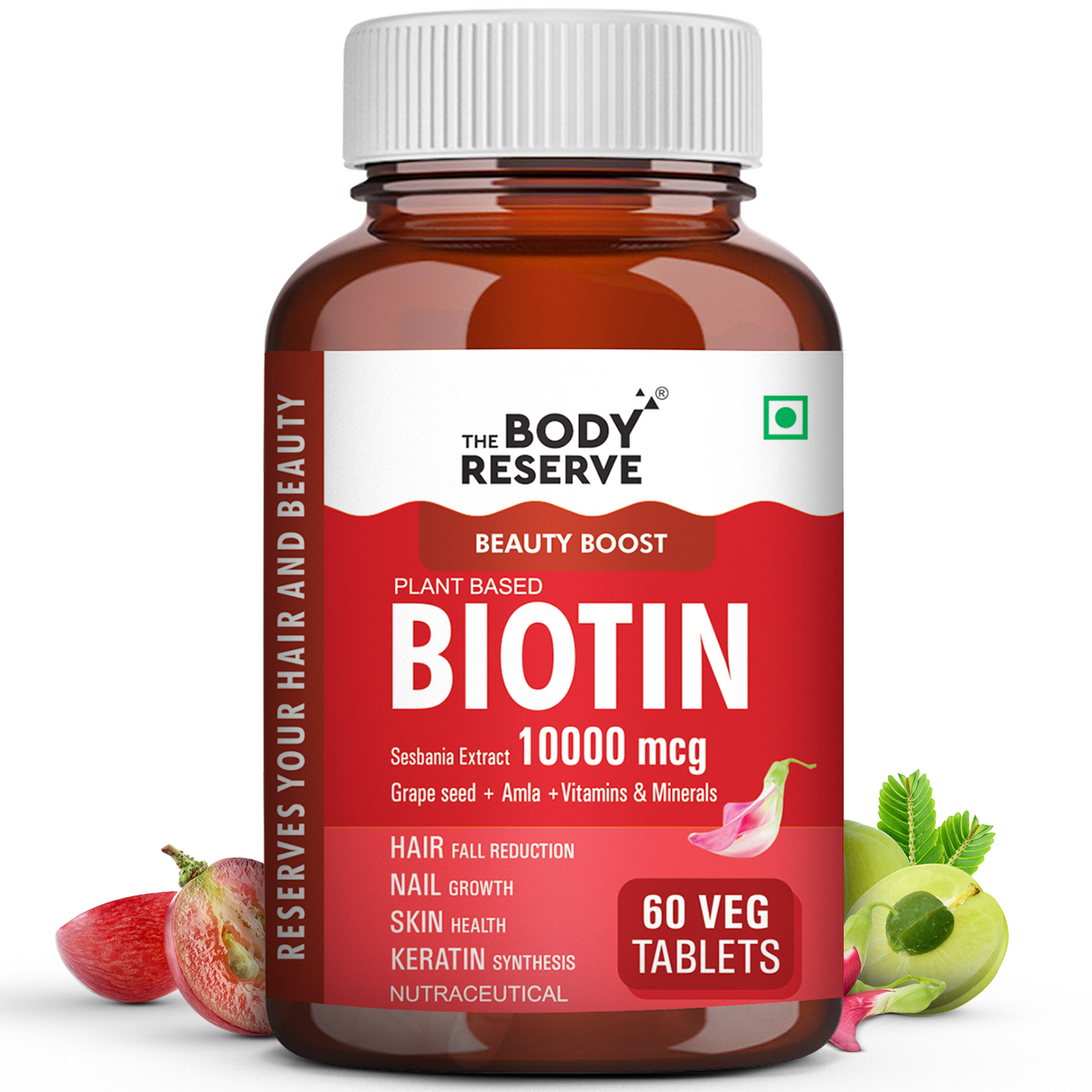 The Body Reserve Plant-Based Biotin Tablets - 60 Veg Tablets