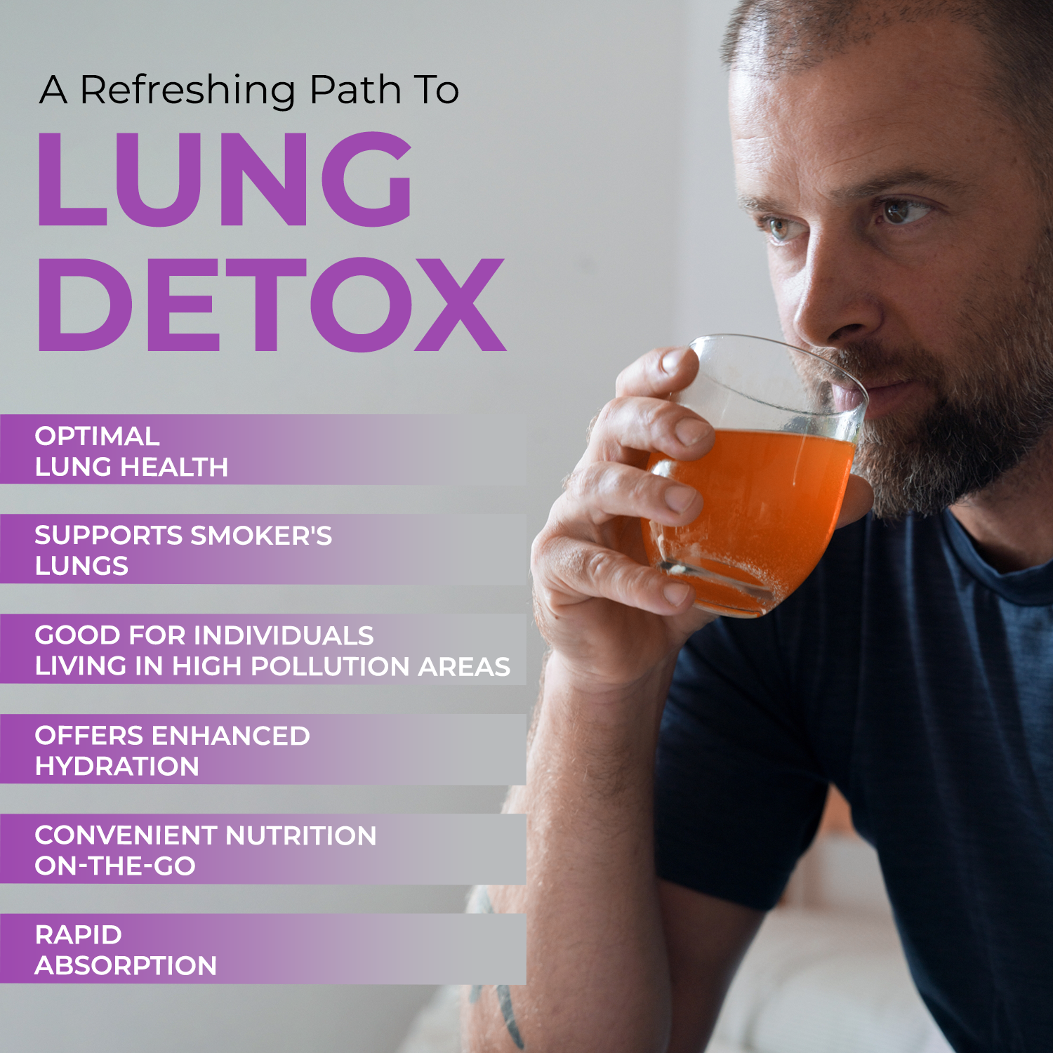 The Body Reserve Lung Detox 20 Effervescent Tablets With N-Acetylcysteine 600mg + Vitamin C – Cleaner Lungs Detoxification & Immune Defence Strawberry Flavour