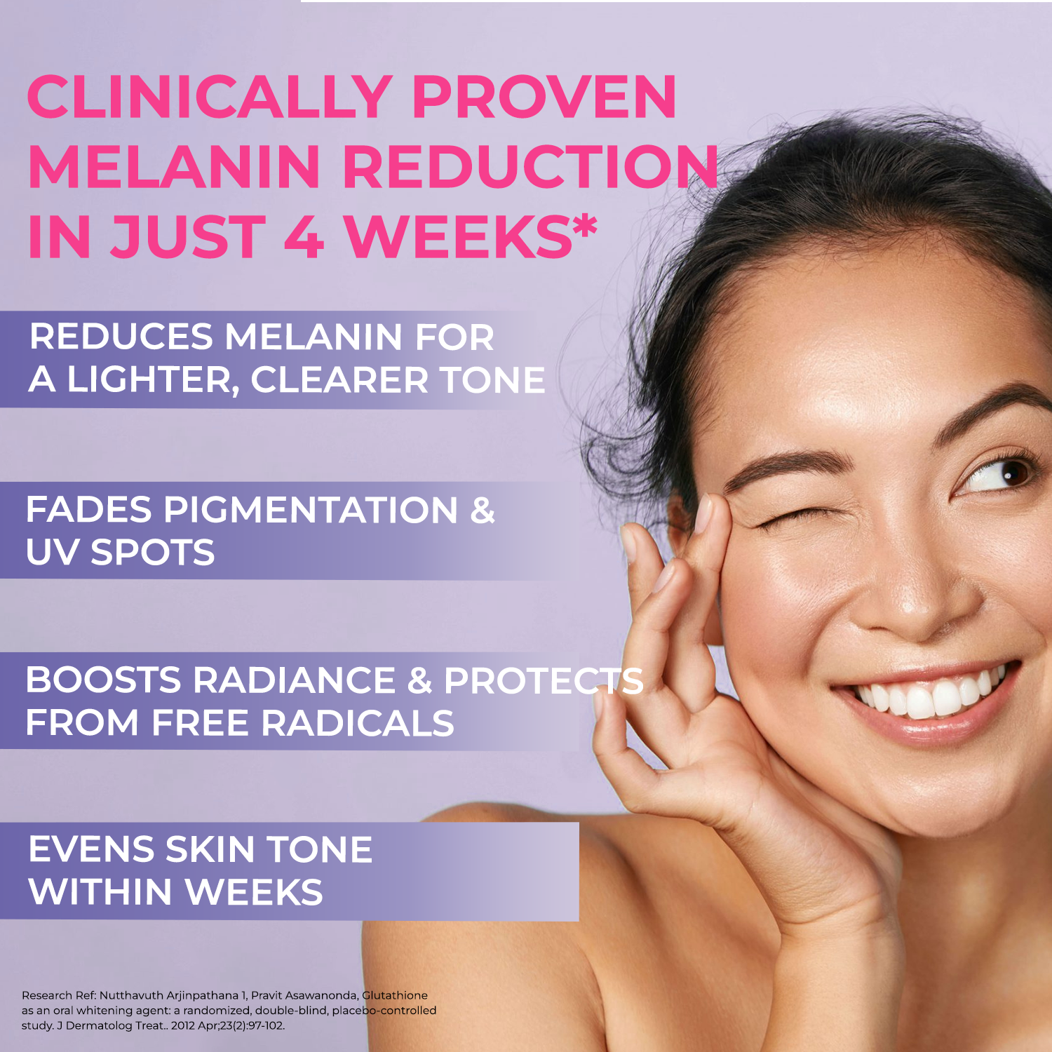 The Body Reserve Japanese L-Glutathione Tablets 500mg for Skin Glow With Hyaluronic Acid, Vitamin E, Lycopene & Biotin, Supports Collagen Production - 30 Tablets Sugar-Free Pack of 1