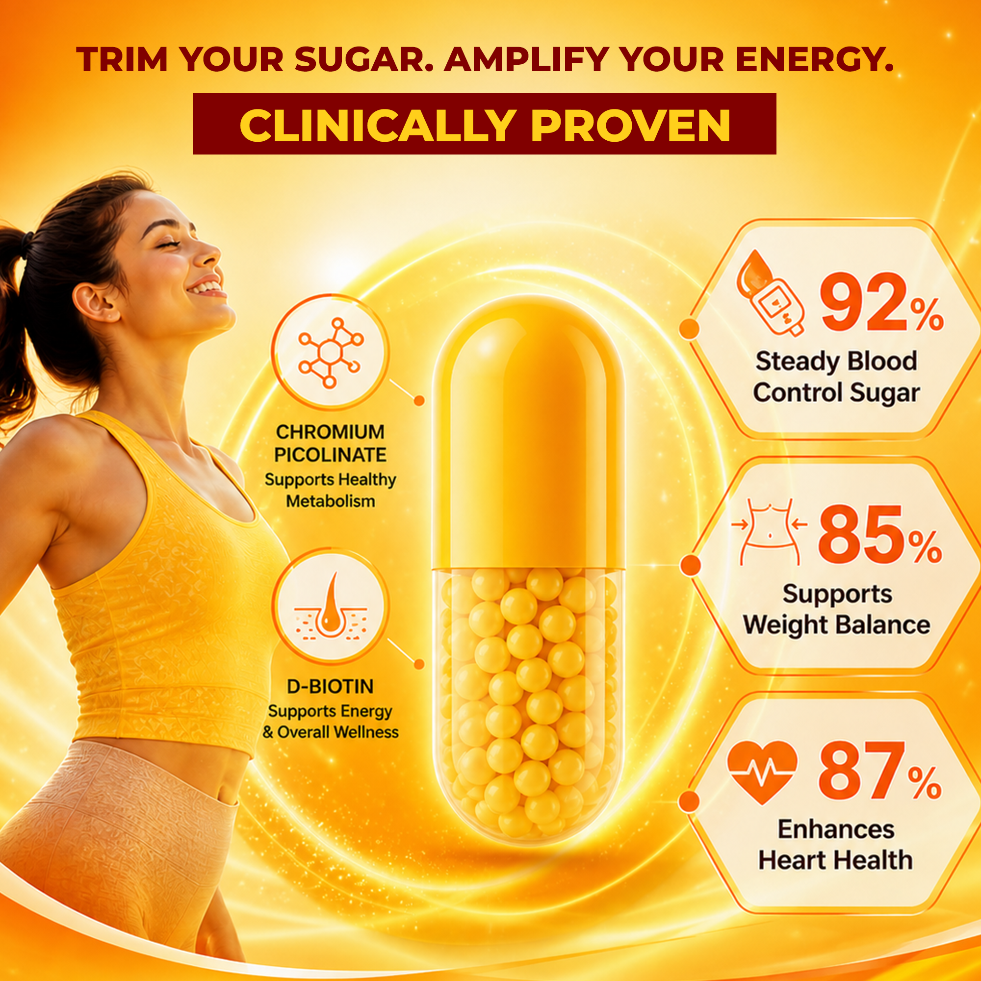 Chromium Picolinate 400mcg 120 Veg Capsules for Healthy Blood Sugar Levels