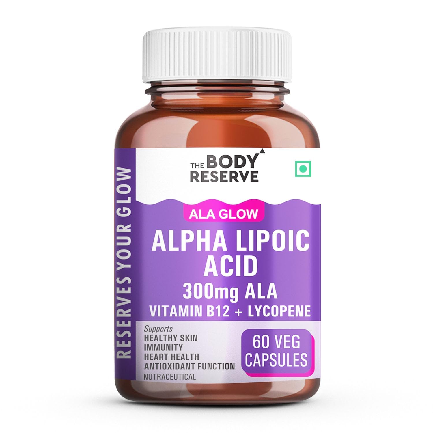 Alpha Lipoic Acid 300mg 60 Veg Capsules for Nerve Health, Energy