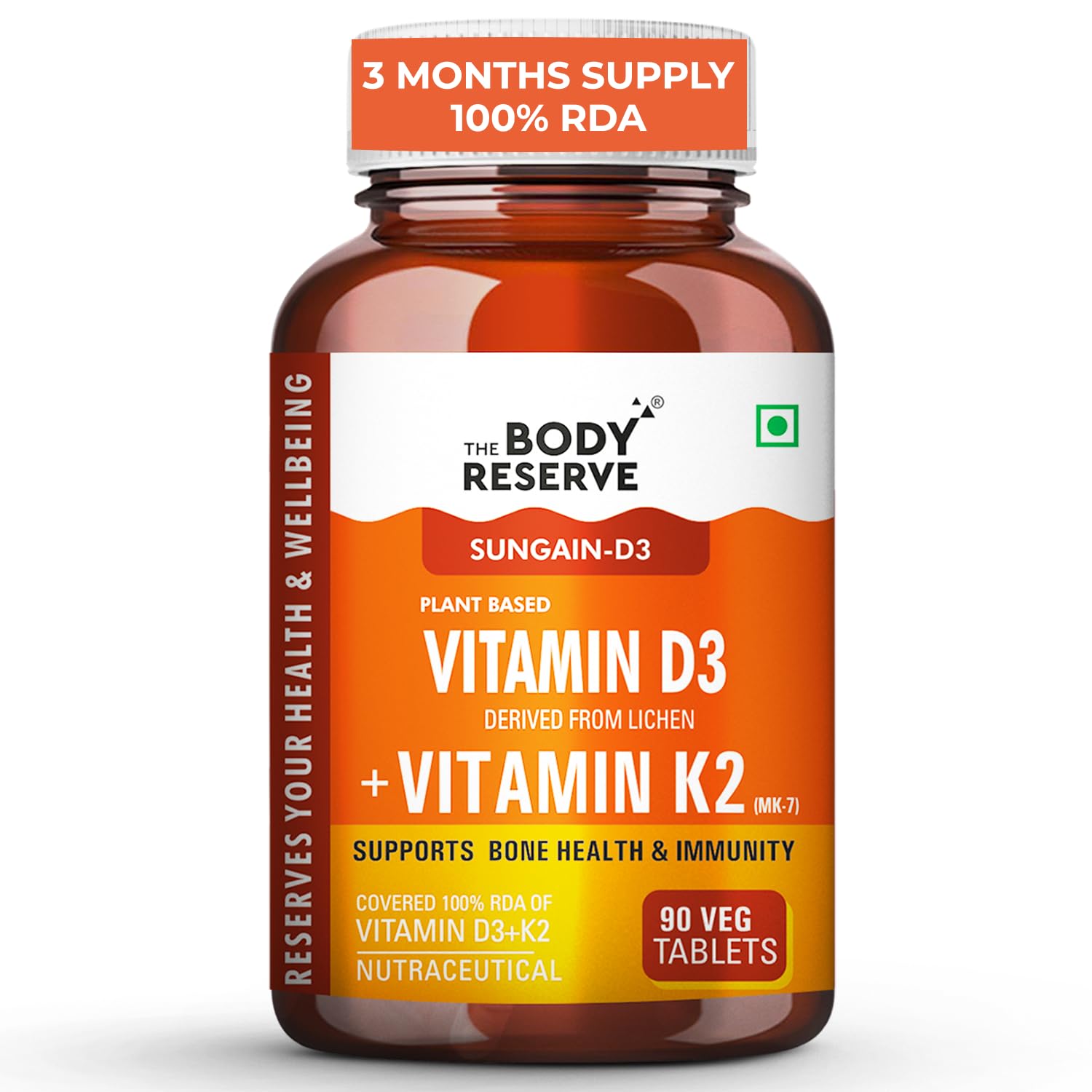 Vitamin D3 K2 MK7 - 90 Veg Tablets