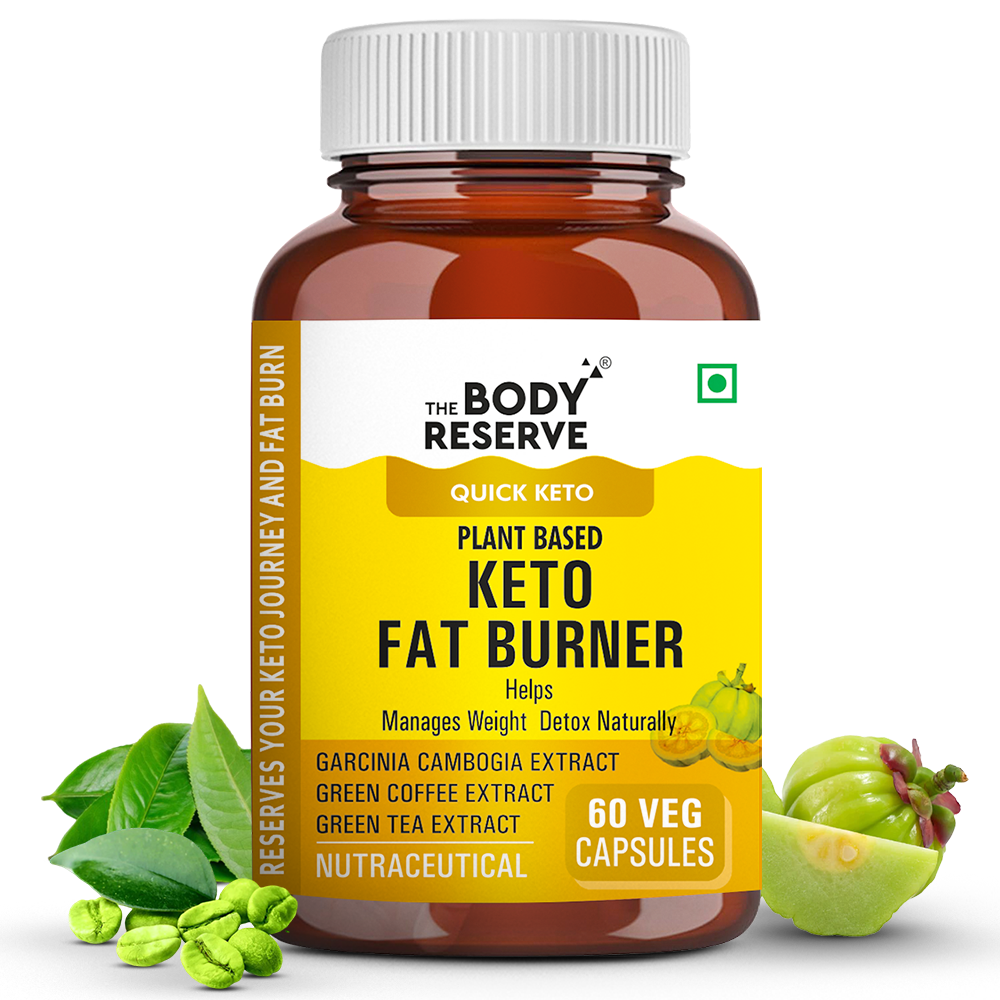 The Body Reserve Keto Fat Burner - 60 Veg Capsules, Weight Loss Supplement With 1000mg of Garcinia Cambogia, Green Coffee & Green Tea Extract - Metabolism Support - Plant-Based, Gluten-Free