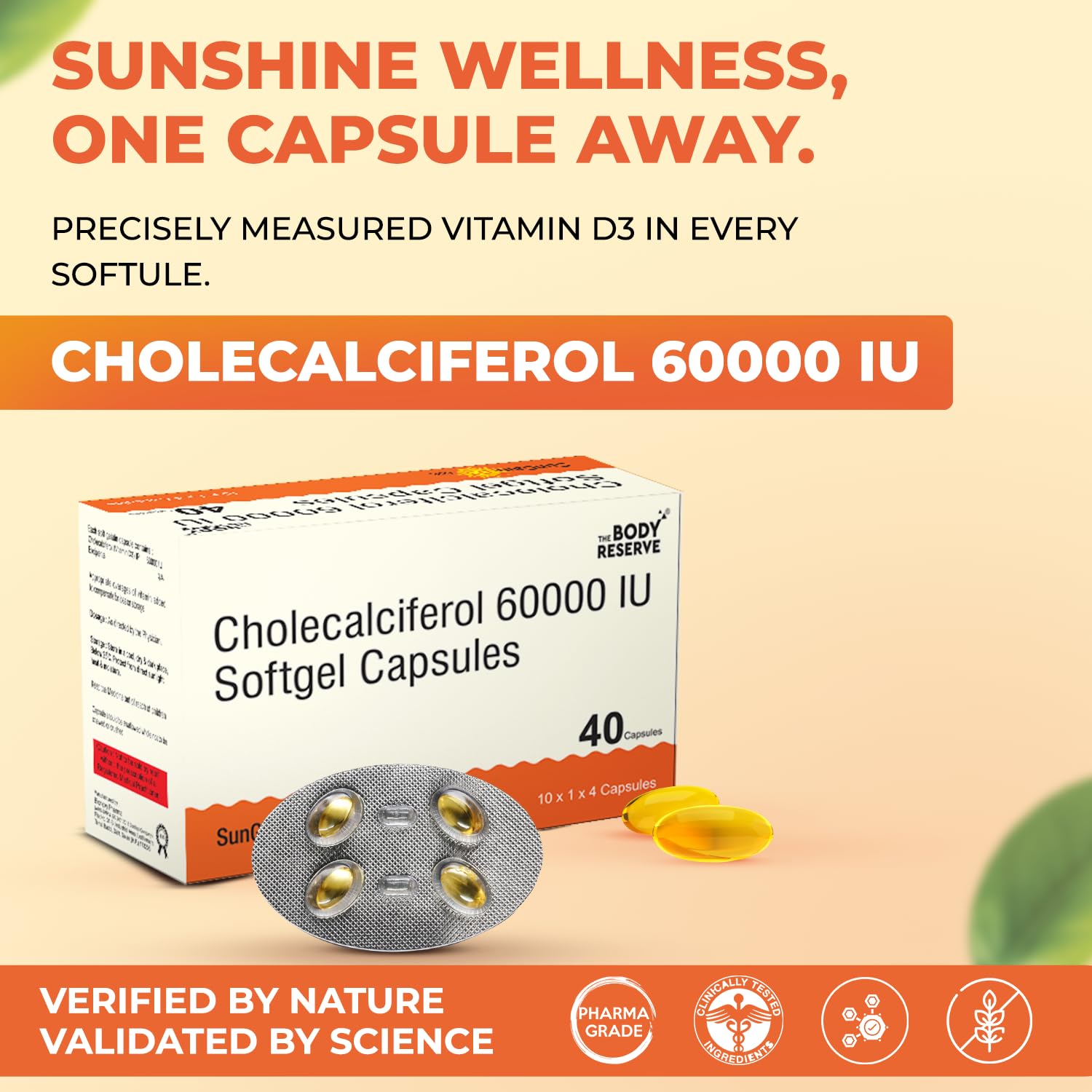 Vitamin D3 60000 IU (60K) – Cholecalciferol Capsules