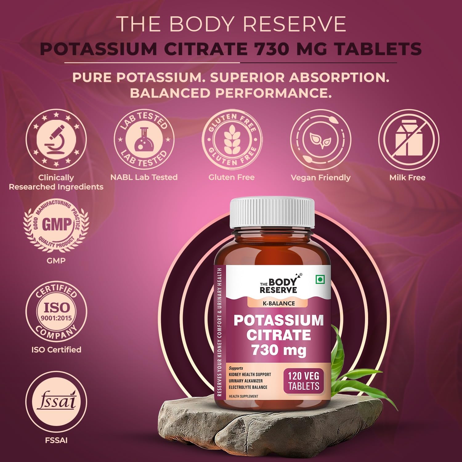 Potassium Citrate Tablets-120 for healthy kidney function