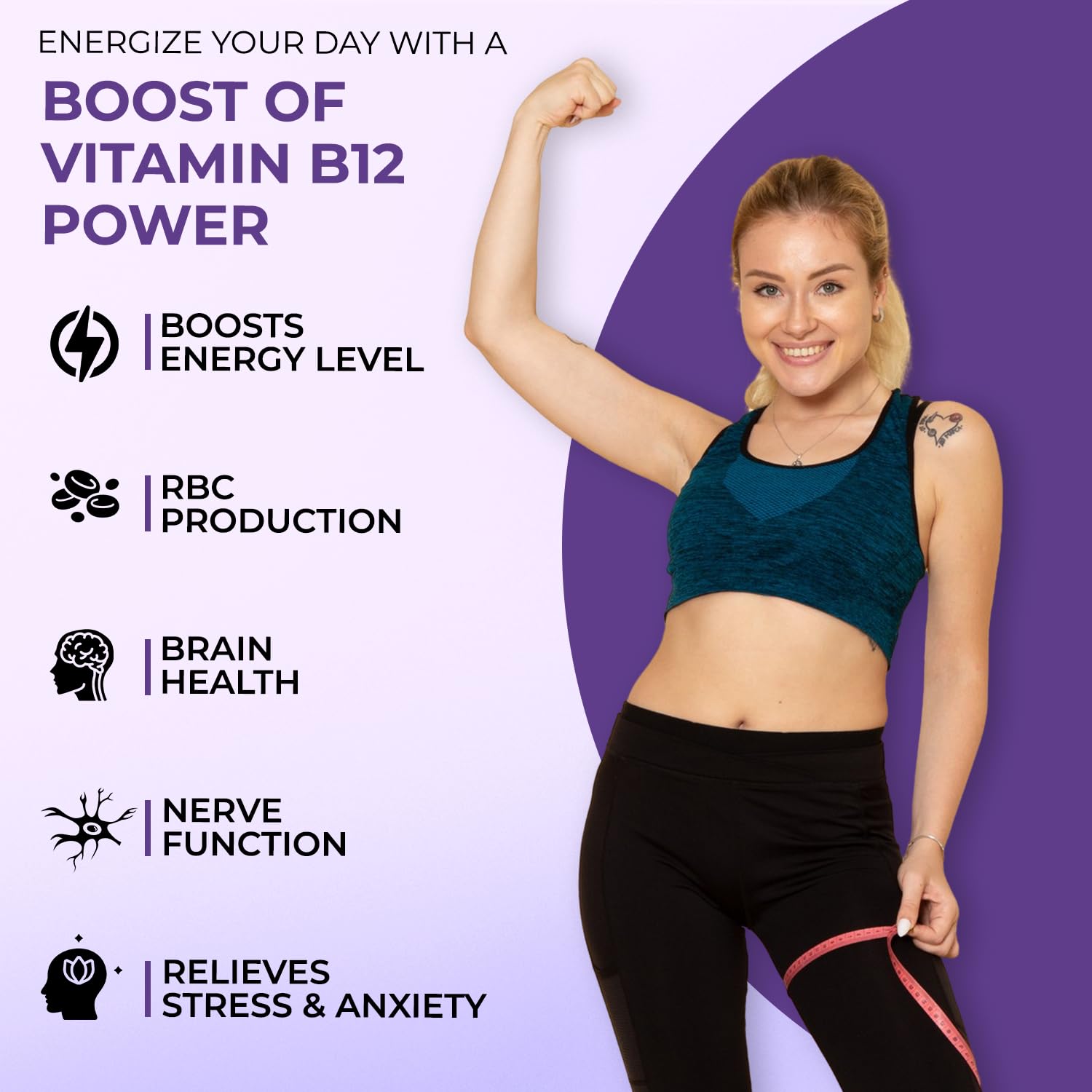 Vitamin B12 Tablets 1500mcg as Methylcobalamin 90 Veg Tablets (3 Months Supply Pack)
