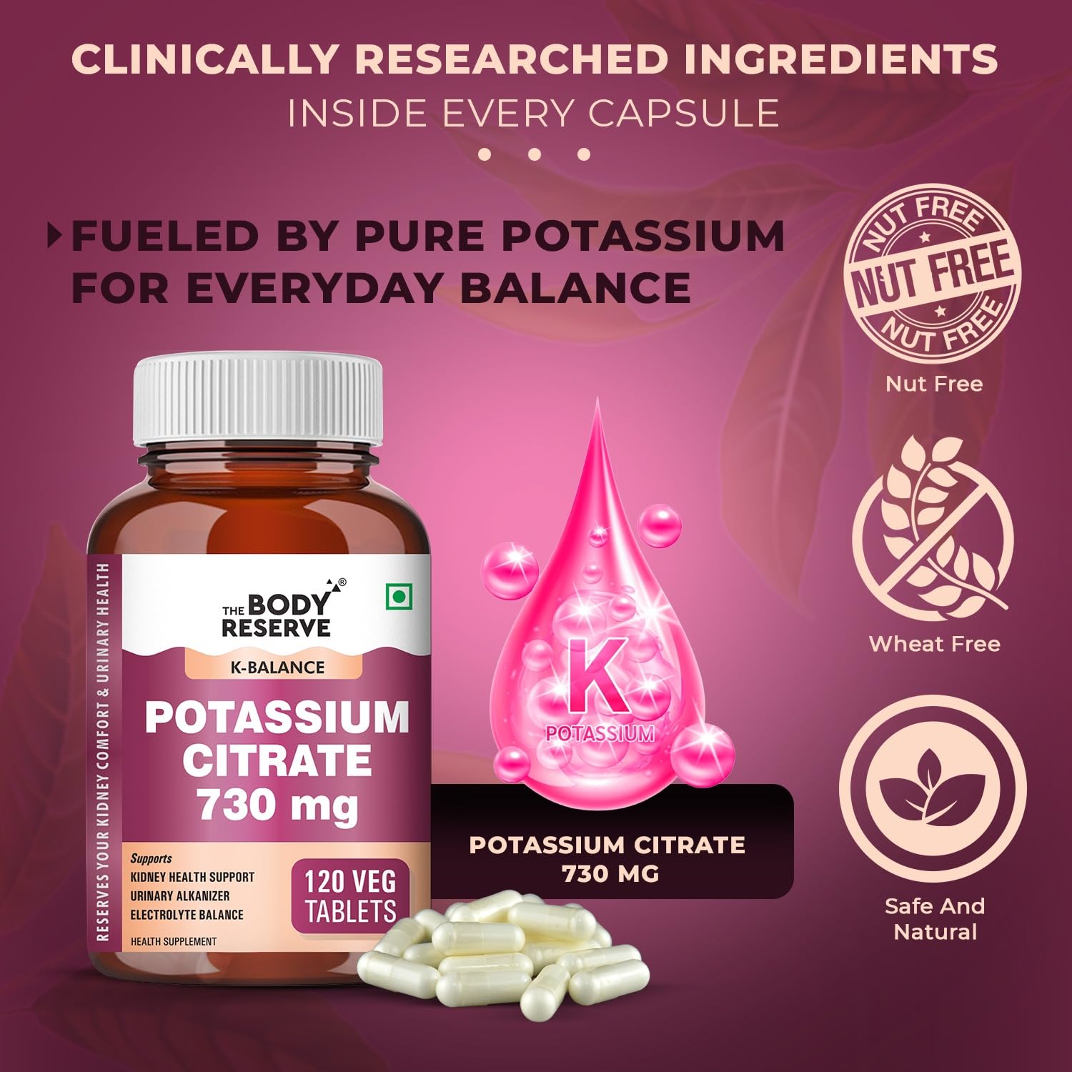 Potassium Citrate Tablets-120 for healthy kidney function