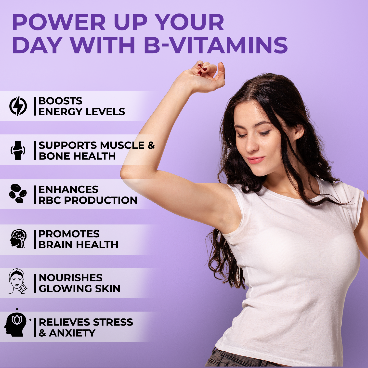 Vitamin B Complex Tablets- 120 Veg Tablets 100% RDA