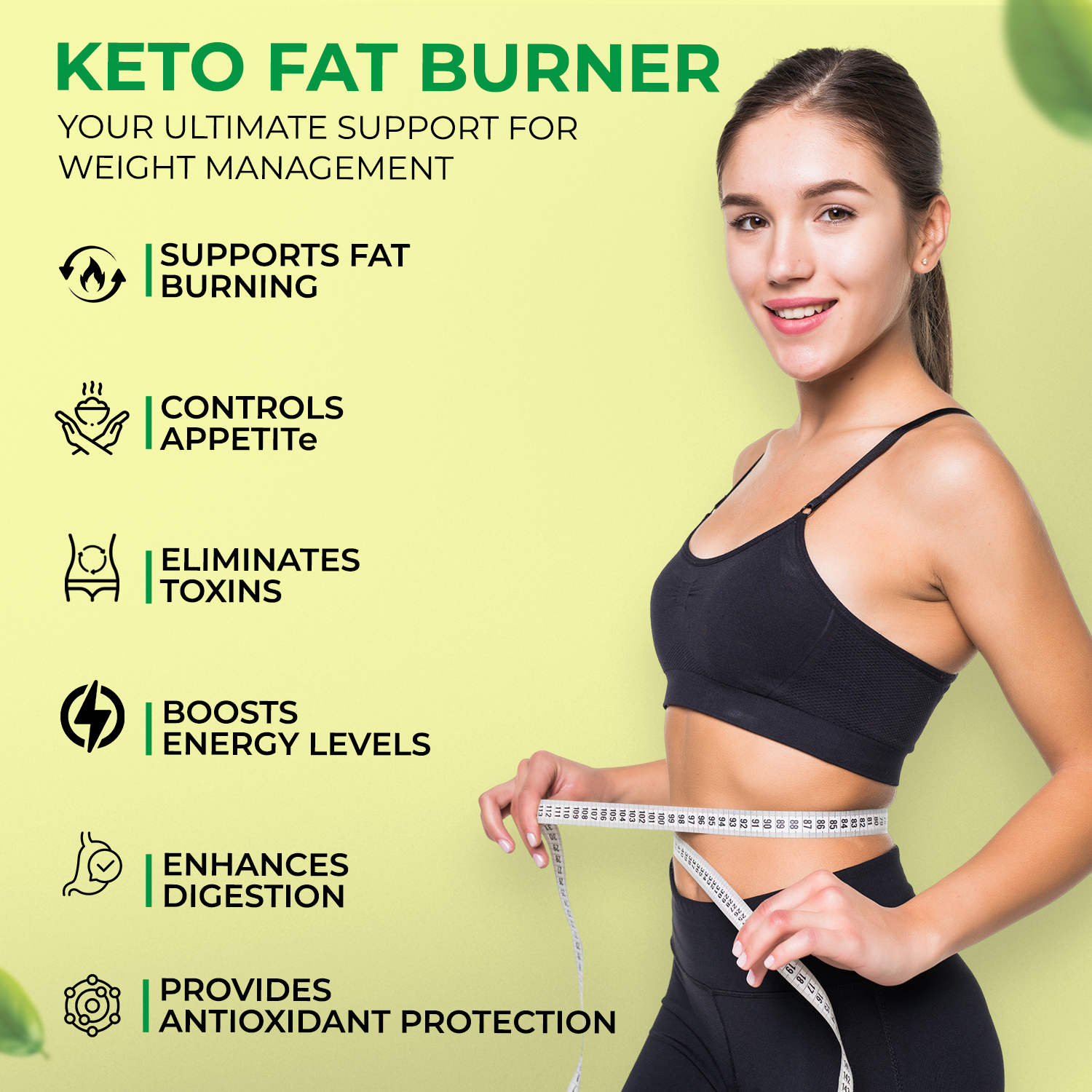 The Body Reserve Keto Fat Burner - 60 Veg Capsules, Weight Loss Supplement With 1000mg of Garcinia Cambogia, Green Coffee & Green Tea Extract - Metabolism Support - Plant-Based, Gluten-Free