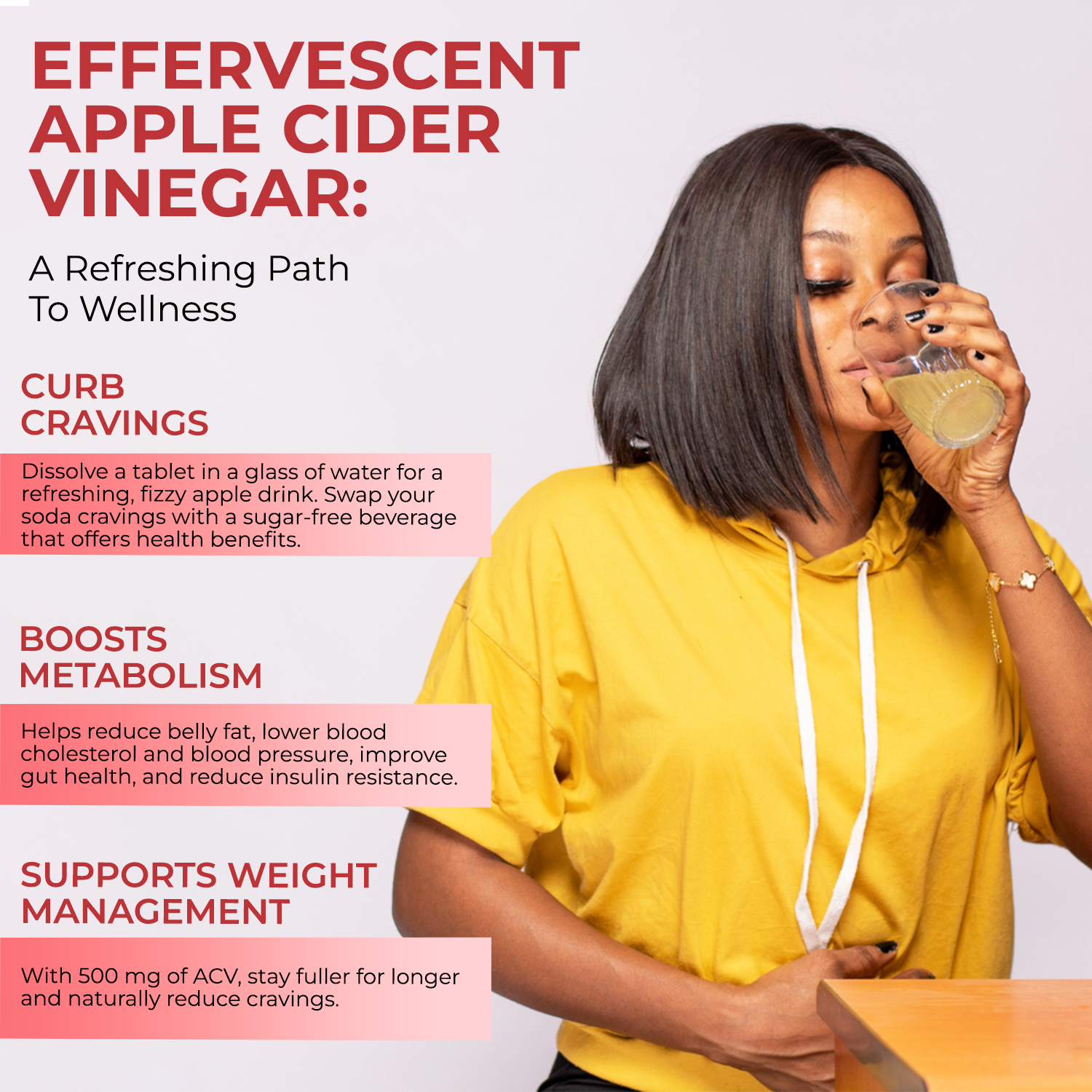 The Body Reserve Apple Cider Vinegar | 40 Effervescent Tablets, Pack Of 6 (Apple Flavour)