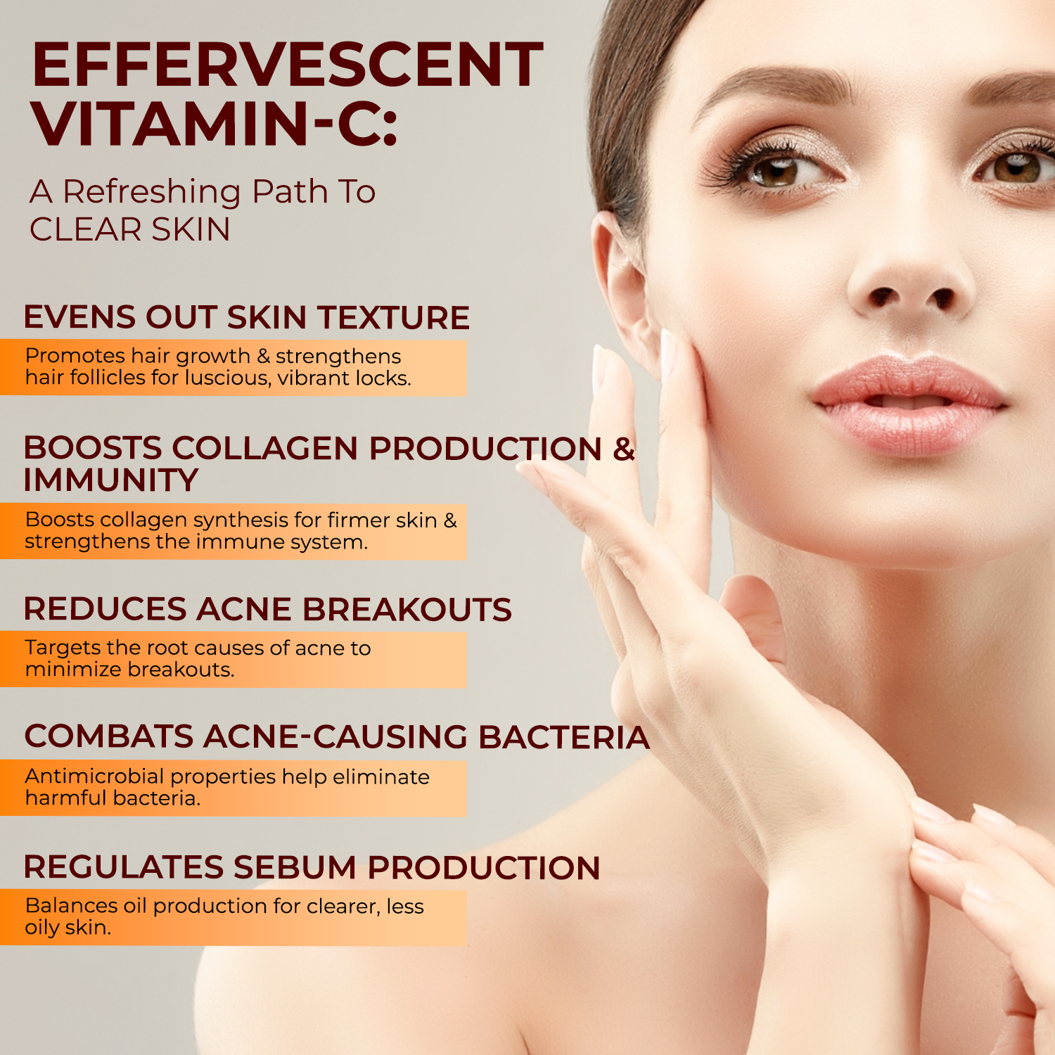 The Body Reserve Natural Vitamin C, Amla Extract With Zinc For Immunity, Skin Care,      Antioxidants & Energy Boost, Orange Flavour 20 Effervescent Tablets (Pack Of 3)