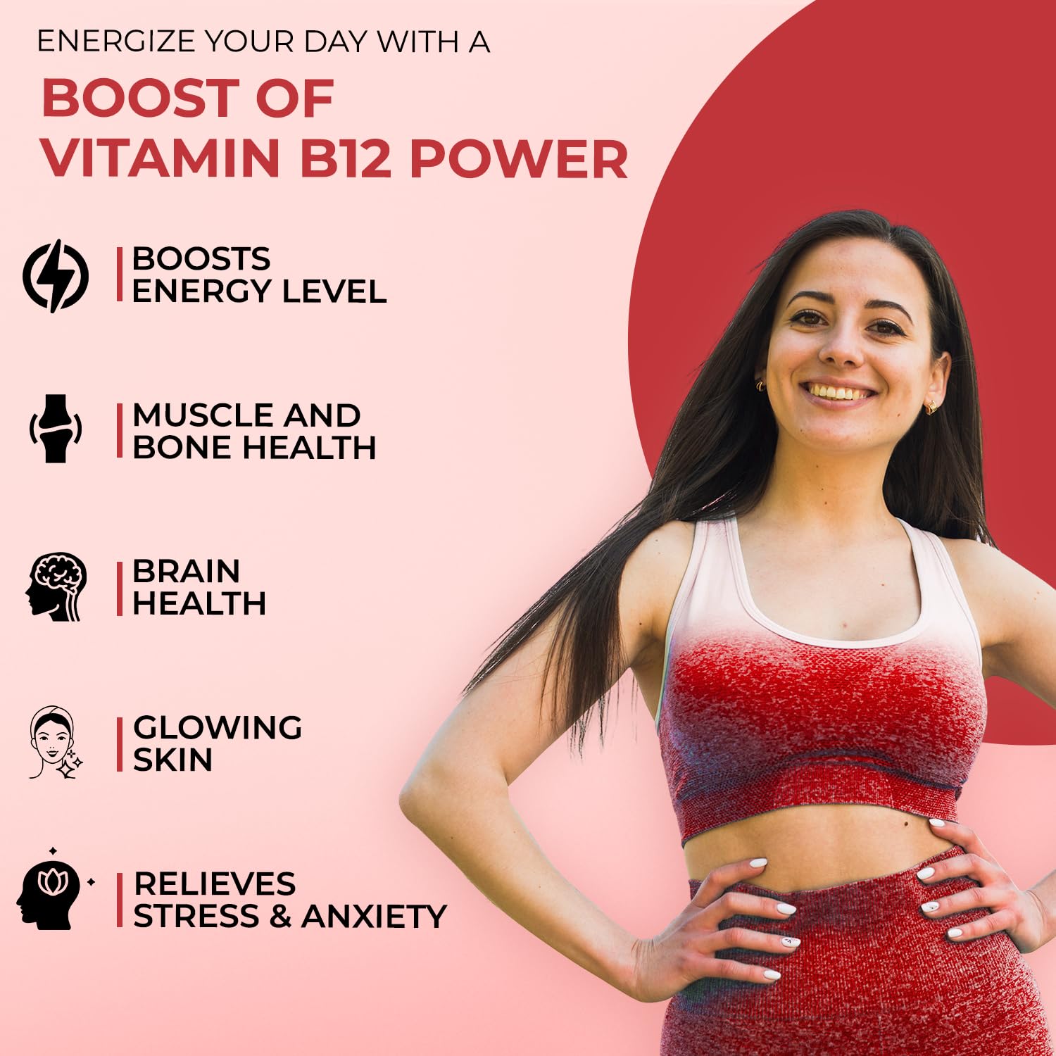 Vitamin B12 Supplement For Men & Women 60 Capsules