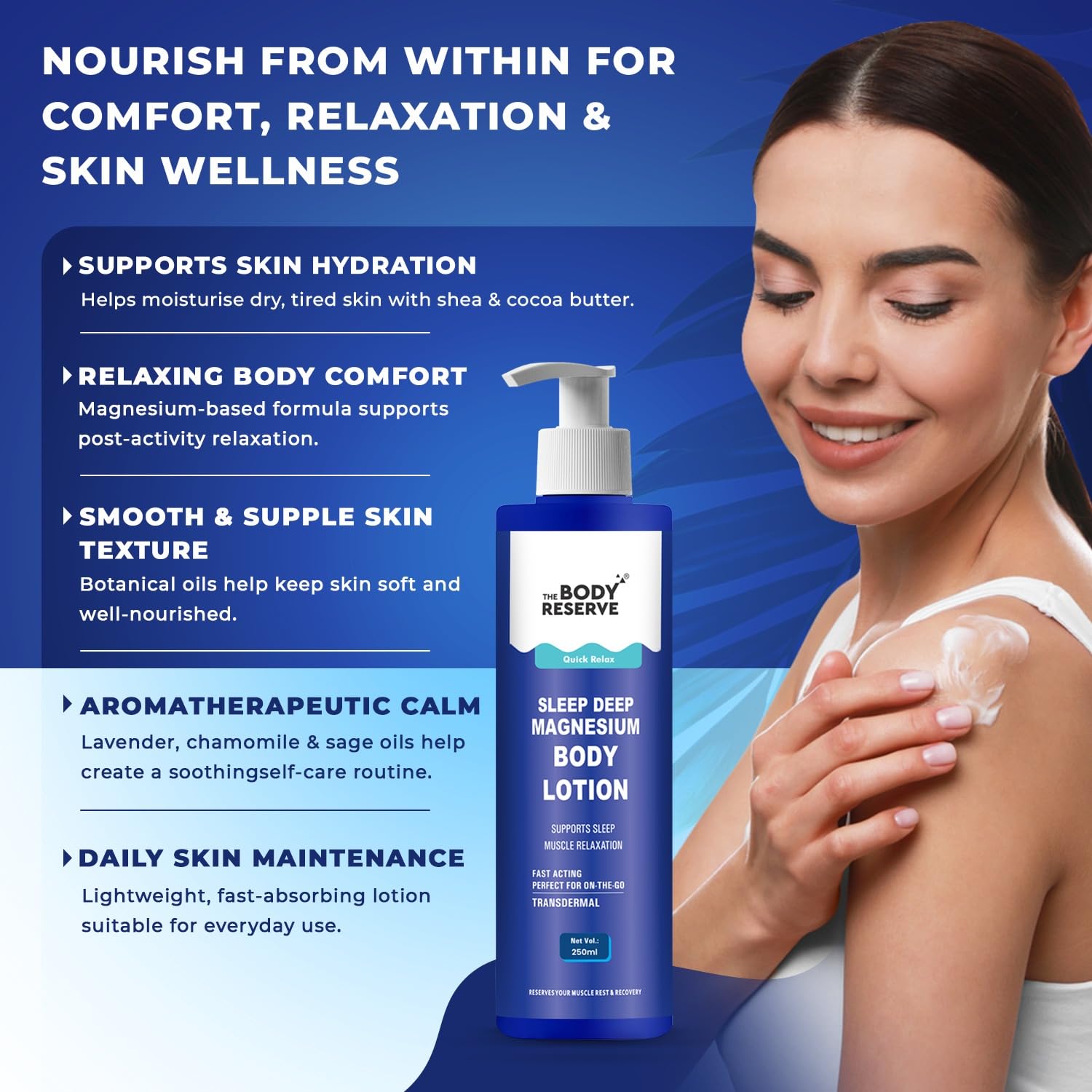 Magnesium Sleep Body Lotion 250ml For Muscle Recovery