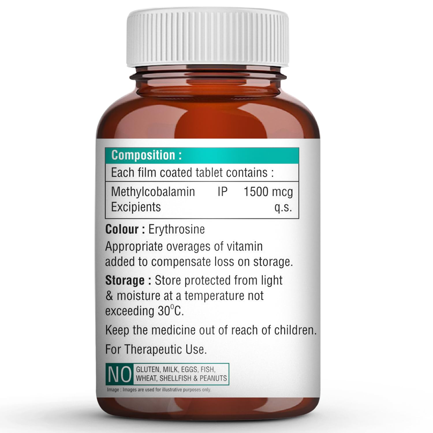 Vitamin B12 Tablets 1500mcg as Methylcobalamin 60 Veg Tablets (2 Months Supply Pack)