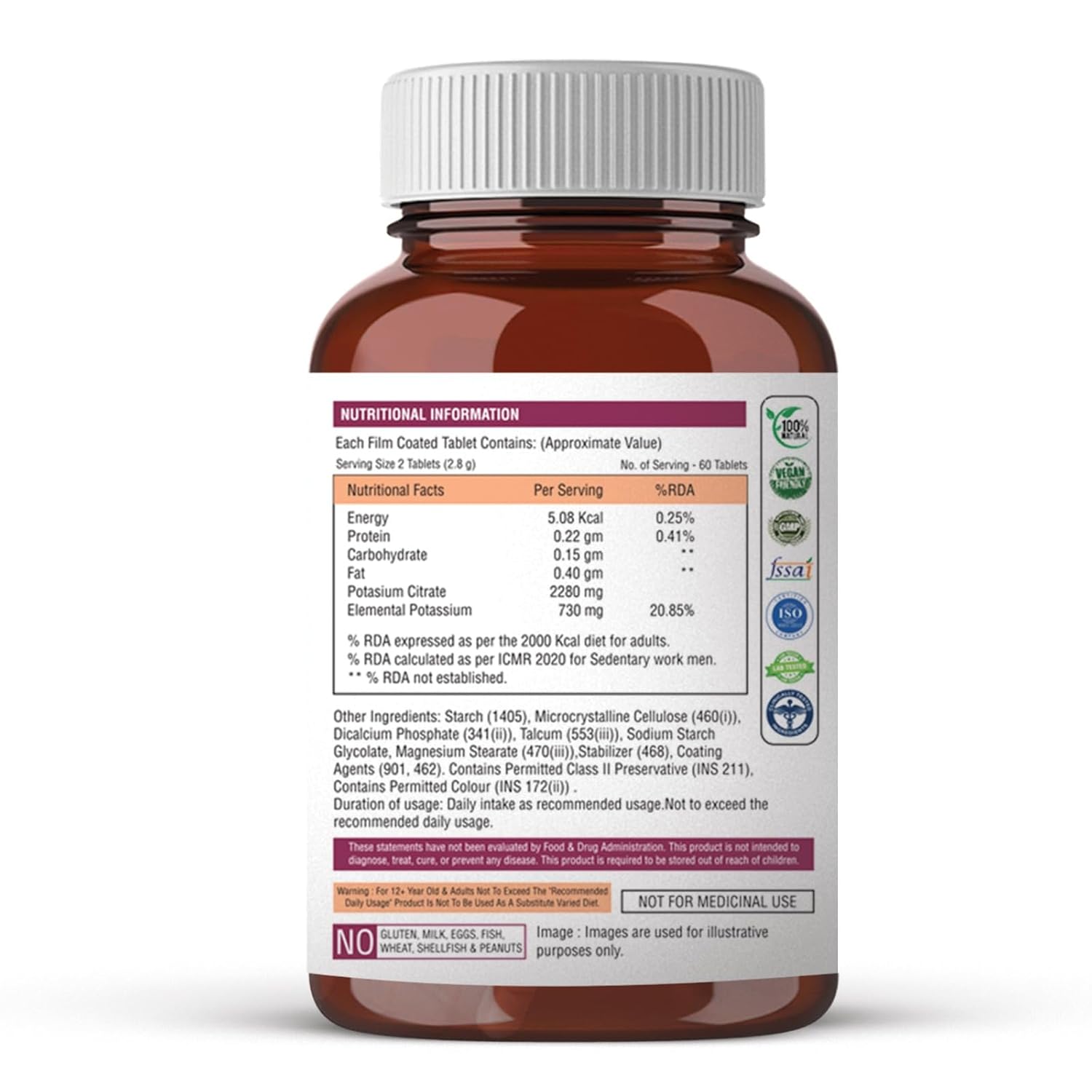 Potassium Citrate Tablets-120 for healthy kidney function