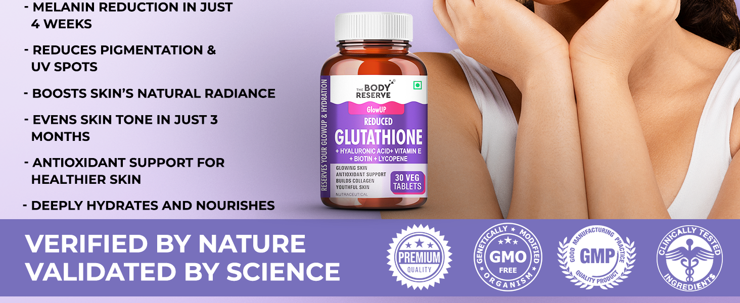 L-Glutathione Tablets 500mg for Skin Glow THEBODYRESERVE L-Glutathione Tablets 500mg for Skin Glow THEBODYRESERVE