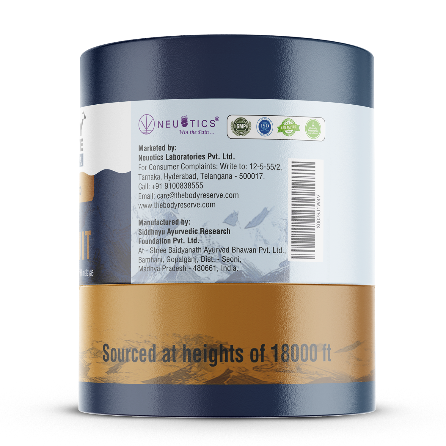 The Body Reserve Shilajit Resin 75% Fulvic Acid – Pure Himalayan, High-Altitude Extract, Certified Lab Tested, Energy, Stamina & Immunity Booster, Purified by Traditional Ayurvedic ‘Shodhan’ Method, 20g